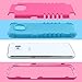 S6 Case, LK [Combo Armor] Hard PC Cover with Soft Silicone Case Hybrid Defender Shockproof Protective Case for Samsung Galaxy S6 [Hot Pink / Blue]