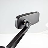Classic Black rectangular mirrors motorcycle sportster bobber cruiser street naked... by Magazi