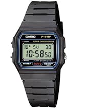 Casio -F-91W-1YER - Montre Homme- Quartz digitale - Chronographe - Bracelet Plastique noir