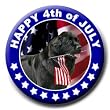 Newfoundland 4th July Pin Badge No 2 Black