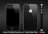 Iphone 4 Black Carbon Fiber Full Body Protection By CarbonIphone