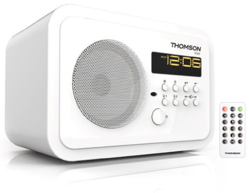 Karcher Industrial Products Thomson RT 310 PLL-Radio (PLL-FM-Tuner, 20 Senderspeicherpl&auml;tze, Weckfunktion, Dual-Alarm, AUX-In, Fernbedienung) wei&szlig;