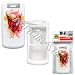White with Red Nailed Hearts Love Wings Design Silicone Skin Snap-On Cover Hard Case Cell Phone Protector for BlackBerry Pearl 8110 8120 8130