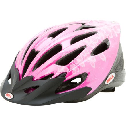 best bike helmet for ponytails on Best Bell Helmets Alibi Helmet - Kids' Pink Flowers, One Size With Low ...