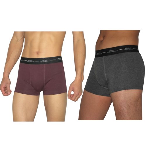 2er Pack: Herren Basic Komfortable & Weich Streth Strickt Boxer Shorts / Unterwäsche Slips – Medium