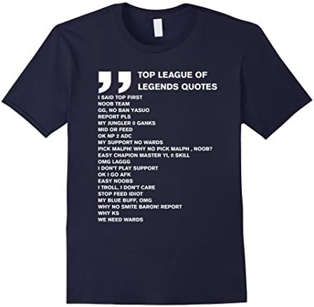 Men's Top LOL quotes Large Navy