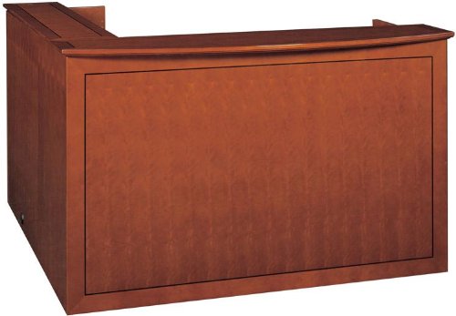 Wood Veneer Bow Front Reception Desk
