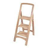 Review Cosco 11255NAT1 / Cosco Rockford Three-Step Wood Step Stool 225-Pound Duty Rating, Natural #11-255NAT1