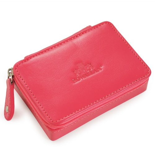 willow tree stores:Cathy's Concepts Leather Mini Zip-Around Jewelry Case, Honeysuckle Pink
