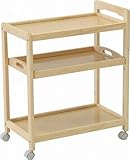 木製3段ワゴン 中棚可動