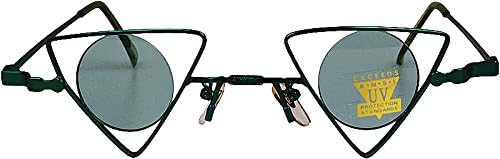 Triangle Round Lens Steampunk Sunglasses (Green)