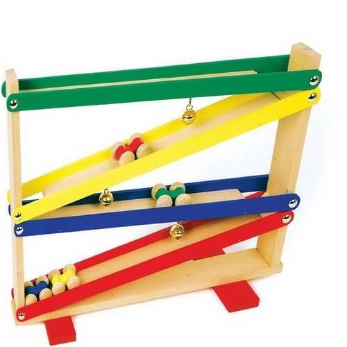 RA Konrad 1006 KUGELBAHN MURMELBAHN mit Glocken Holzspielzeug