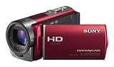 Sony HDR-CX130ER Full HD Camcorder (7,6 cm (3 Zoll) Display, bildstabilisiert, Exmor R Sensor) rot