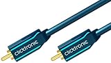 Clicktronic Casual Cinch-Koaxial Videokabel (Cinch-Stecker/Cinch-Stecker) 75 Ohm, 0,5 m