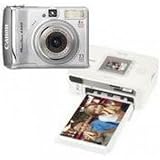 Canon PowerShot A560 - Digital camera - compact - 7.1 Mpix - optical zoom: 4 x - supported memory: MMC, SD, SDHC - with Canon SELPHY CP740 Compact Photo Printer