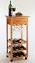 Winsome 9 Bottle Wine Cart with Glass Rack and Drawer