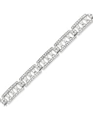 Sterling Silver CZ Bracelet - 7 Inch