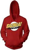 The Big Bang Theory No Face Bazinga! Mens Hoodie, Red