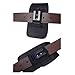 Motorola Droid Turbo 2 Moto X Force 2 Kinzie Bounce XT1585 , EpicDealz Extra Large Ultra Rugged Pouch Case Holster Black Nylon Canvas Velcro Flap with Steel Metal Belt Clip + Carabiner Hook
