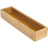 Lipper International 8182S Bamboo 3-by-12-Inch Stackable Organization Box