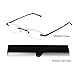 EYE-ZOOM Metal Rimless Reading Glasses with Spring Hinge Lightweight Slim Black and Silvery Aluminum Case Reader for Comfort Fit Men and Women Choose Your Magnification +2.25