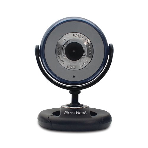 Gear Head USB 2.0 1.3 MP Webcam for PC, Blue with Black Accents (WC745BLU-CP10)