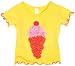 Love U Lots Baby-girls Infant Ruffle Ice Cream Cone Baby Tee, Daffodil, 12 Months