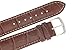 JP Leatherworks Mens Alligator Grain Watchband Natural Matte Finish Brown 22mm