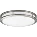 Progress Lighting P7250-09EBWB Round Fluorescent with Acrylic Shade and Metal End Caps, Brushed Nickel