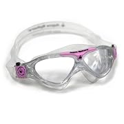 Aqua Sphere Vista Junior Goggles - Clear Lens - Glitter Skirt/Pink Trim