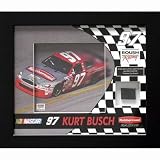 Mounted Memories KURT BUSCH FRAMED ( 03 CUT-OUT) IMAGE W/ TIRE