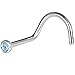 Body Candy Stainless Steel Light Blue Nose Screw Ring Created with Swarovski Crystals 20 Gauge 1/4