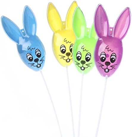12 Colorful Acrylic Bunny Face Picks for Topping Cakes, Cupcakes, and Embellishing Arrangements