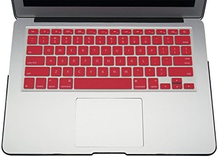 Zky Ultra Thin Red Keyboard Cover Silicone Skin Protector for Apple Macbook Air 13" - Red