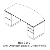 Bush Milano Double Pedestal Bow Front Desk