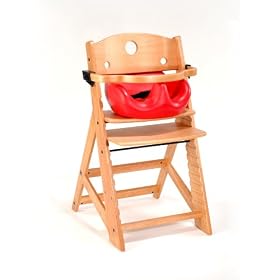 Keekaroo High Chair and Infant Insert Rail, Cherry