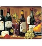 Fruit and Wine Tempered Glass Cutting Board 12" x 15"