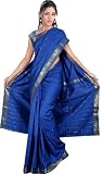 NAVY BLUE Exclusive Designer Traditional Ethnic Indian HANDLOOM ART SILK Sari Saree Bellydance