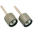 2 Diamond Coated Sanding Drums Jewelers Lapidary 1/2"