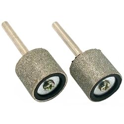 2 Diamond Coated Sanding Drums Jewelers Lapidary 1/2"