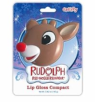 RUDOLPH THE RED NOSED REINDEER LIP BALM COMPACT W/ LIGHT UP NOSE