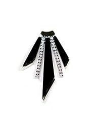 Italian Design Black Onyx Fine Sterling Silver Pendant Necklace with Rhodium Plated (come with 16" or 18" Italian Sterling Silver Chain)