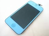 Apple iPhone 4 4G Verizon CDMA ~ Blue Full LCD Screen Display + Touch Screen Digitizer Front Glass Faceplate Lens Part Panel Assembled Together + Home Button ~ Mobile Phone Repair Parts Replacement