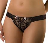 Jezebel Women's Desire Thong,Black,Large
