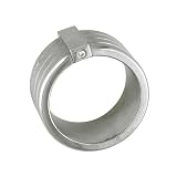 Sharper Image Stainless Steel Diamond Accent Mens ring. Size 10