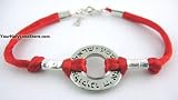 Kabbalah Red String Bracelet with Shema Yisrael Circle
