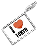 416OZ00KFaL. SL160  FotoCharms I Love Tokyo Charm with Lobster Clasp For Charms Bracelet. Handmade in Germany
