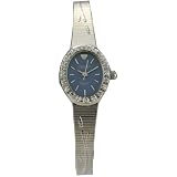 Jules Jurgensen Ladies Blue Dial Dress Watch with Diamond Accented Bezel
