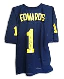 Braylon Edwards Autographed Jersey - Michigan Wolverines Blue - Autographed NFL Jerseys