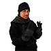 Men's Winter Fleece Hat Scarf Gloves Set Navy